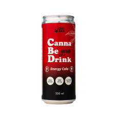 CBD Кола "CannaBeDrink COLA" без цукру, лимонад 50 мг CBD, 200 мг кофеїн, 330 мл